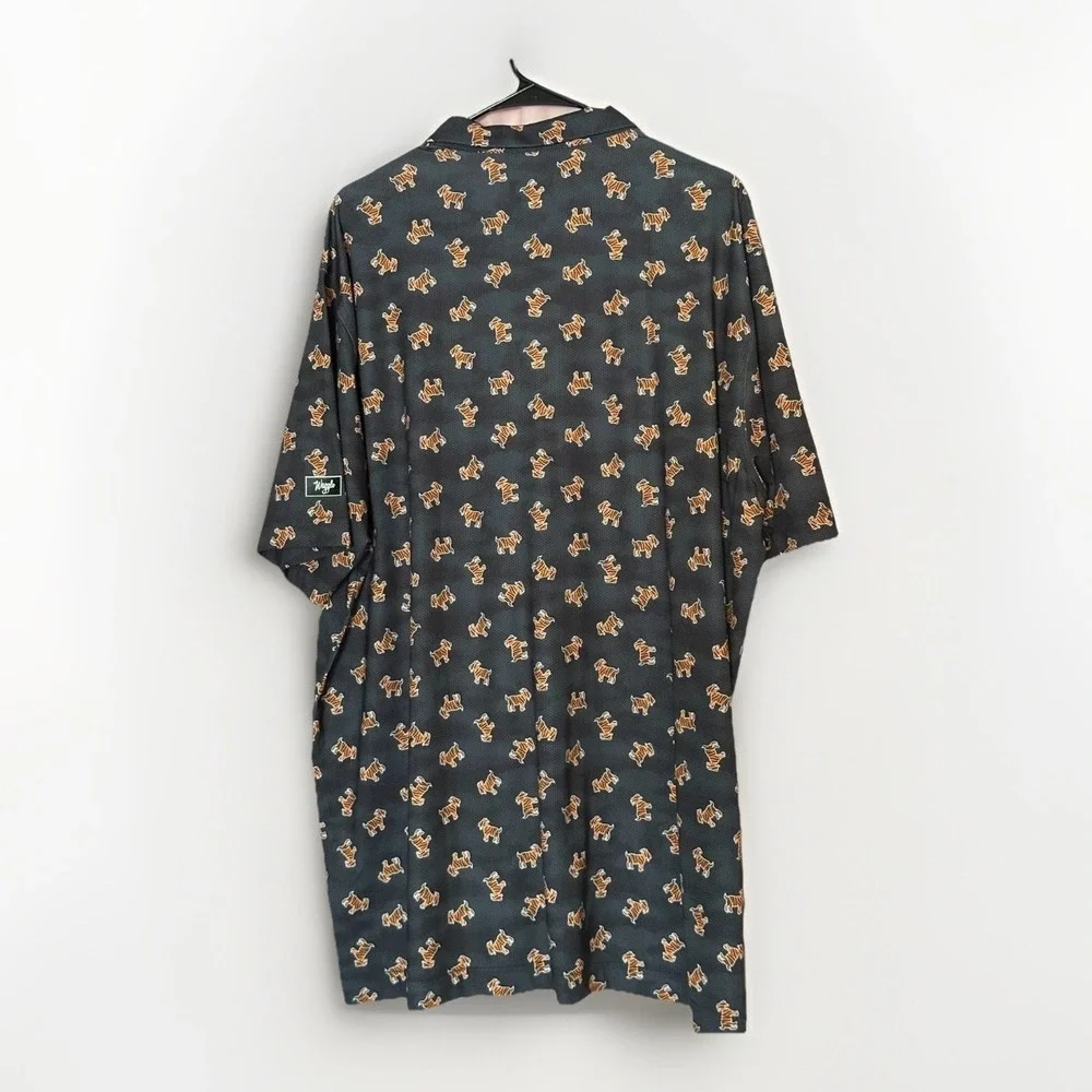 Waggle Golf Polo Shirt Mens 3XL Tiger Print Performance Stretch Athletic AOP - Picture 3 of 7